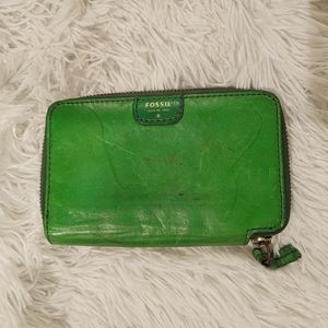 Green Fossil wallet